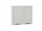 Шкаф верхний с 2-мя дверцами Нео 716*800*320 Grey Silk / Белый