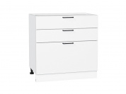 Шкаф нижний с 3-мя ящиками Флэт 816*800*478 White In 2S / Белый