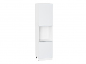 Шкаф пенал с 2-мя дверцами под технику Фьюжн 2336*600*576 Silky White / Белый