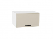 Шкаф верхний горизонтальный глубокий Фрейм 358*600*580 Cream Silk / Белый