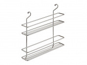 Полка для специй 2-х ярусная 350*358*85 Хром