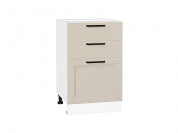 Шкаф нижний с 3-мя ящиками Нео 816*500*480 Cream Silk / Белый