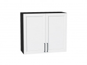 Шкаф верхний с 2-мя дверцами Сканди 716*800*318 White Silkwood / Graphite