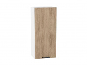Шкаф верхний с 1-ой дверцей Флэт 920*400*318 Natural Casella Oak 2S / Белый