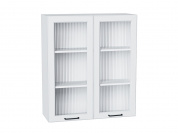 Шкаф верхний с 2-мя остекленными дверцами Барселона 920*800*324 Белый / Белый