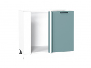 Шкаф нижний угловой Флэт 816*890*478 Grey-green In 2S / Белый