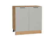 Шкаф нижний с 2-мя дверцами Флэт 816*800*478 Light Grey In 2S / Дуб Вотан