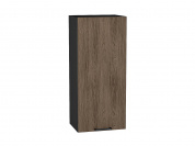Шкаф верхний с 1-ой дверцей Флэт 920*400*318 Brown Casella Oak 2S / Graphite