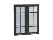 Комплект фасадов Прага со стеклом для каркаса Ф-55Н В809 916*792*16 Венге премиум