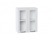 Шкаф верхний с 2-мя остекленными дверцами Ницца 716*600*318 Blanco / Белый