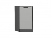 Шкаф нижний торцевой Фрейм 816*296*558 Grey Silk / Graphite
