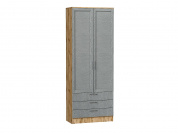 Шкаф двухстворчатый Стиль ШК-803 с ящиками 2110*800*376 Grey Softwood