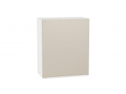 Шкаф верхний с 1-ой дверцей Фьюжн 716*600*320 Cream Silk / Белый