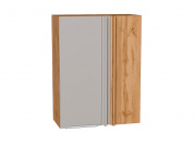 Шкаф верхний прямой угловой Фьюжн 920*700*345 Clay Silk / Дуб Вотан
