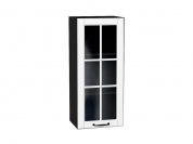 Шкаф верхний с 1-ой остекленной дверцей Дублин 920*400*318 Special White / Graphite