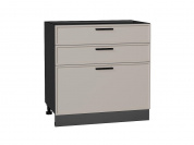 Шкаф нижний с 3-мя ящиками Фрейм 816*800*484 Clay Silk / Graphite