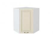 Шкаф верхний угловой Ницца 716*600*600 Дуб крем / Белый