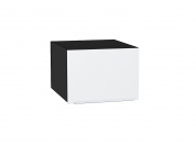 Шкаф верхний горизонтальный глубокий Фьюжн 358*500*576 Silky White / Graphite