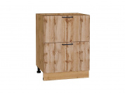 Шкаф нижний с 2-мя ящиками Флэт 816*600*478 Wotan Oak 2S / Дуб Вотан