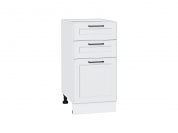 Шкаф нижний с 3-мя ящиками Барселона 816*400*484 Белый / Белый