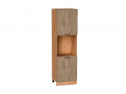 Шкаф пенал с 2-мя дверцами под технику Флэт 2132*600*574 Natural Casella Oak 2S / Дуб Вотан