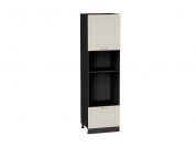 Шкаф пенал с 1-ой дверцей и ящиком под технику Ницца 2132*600*574 Агат / Graphite