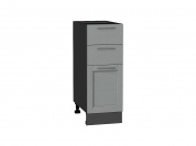 Шкаф нижний с 3-мя ящиками Сканди 816*300*480 Grey Softwood / Graphite
