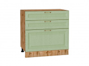 Шкаф нижний с 3-мя ящиками Ницца 816*800*478 Дуб оливковый / Дуб Вотан