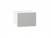 Шкаф верхний горизонтальный глубокий Фьюжн 358*500*576 Silky Light Grey / Белый
