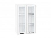 Шкаф верхний с 2-мя остекленными дверцами Дублин 920*600*318 Special White / Белый