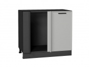 Шкаф нижний угловой Фрейм 816*890*484 Grey Silk / Graphite