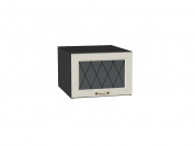 Шкаф верхний горизонтальный остекленный глубокий Ницца 358*500*574 Агат / Graphite