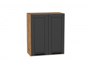 Шкаф верхний с 2-мя дверцами Глетчер 716*600*318 Маренго Силк / Дуб Вотан