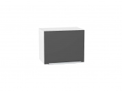 Шкаф верхний горизонтальный Фьюжн 358*450*320 Stormy Silk / Белый