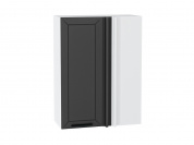 Шкаф верхний прямой угловой Глетчер 920*700*345 Маренго Силк / Белый