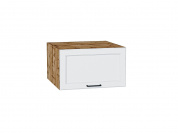 Шкаф верхний горизонтальный глубокий Барселона 358*600*578 Белый / Дуб Вотан