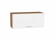 Шкаф верхний горизонтальный Квадро 358*800*321 Белый / Дуб Вотан