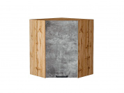 Шкаф верхний угловой Флэт 716*600*600 Temple Stone 2S / Дуб Вотан