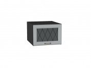 Шкаф верхний горизонтальный остекленный глубокий Ницца 358*500*574 Графит / Graphite
