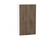 Шкаф верхний с 1-ой дверцей Флэт 920*500*318 Brown Casella Oak 2S / Белый