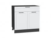 Шкаф нижний с 2-мя дверцами и ящиком Барселона 816*800*478 Белый / Graphite