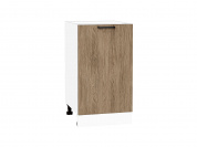 Шкаф нижний с 1-ой дверцей Флэт 816*450*478 Natural Casella Oak 2S / Белый