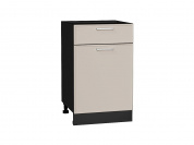 Шкаф нижний с 1-ой дверцей и ящиком Квадро 816*500*481 Кашемир / Graphite