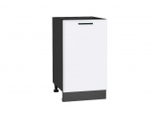 Шкаф нижний с 1-ой дверцей Фрейм 816*450*484 White Silk / Graphite