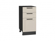 Шкаф нижний с 3-мя ящиками Нео 816*400*480 Cream Silk / Graphite