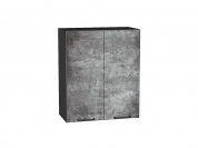 Шкаф верхний с 2-мя дверцами Флэт 716*600*318 Temple Stone 2S / Graphite