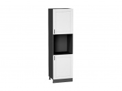 Шкаф пенал с 2-мя дверцами под технику Лофт 2132*600*576 Super White / Graphite