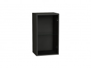 Шкаф верхний с 1-ой остекленной дверцей 716*400*322 Черный / Graphite