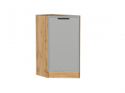 Шкаф нижний торцевой Фрейм 816*296*558 Grey Silk / Дуб Вотан