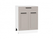 Шкаф нижний с 2-мя дверцами и ящиком Нео 816*600*480 Clay Silk / Белый